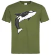 Мужская футболка Косатка малюнок Оливковый фото