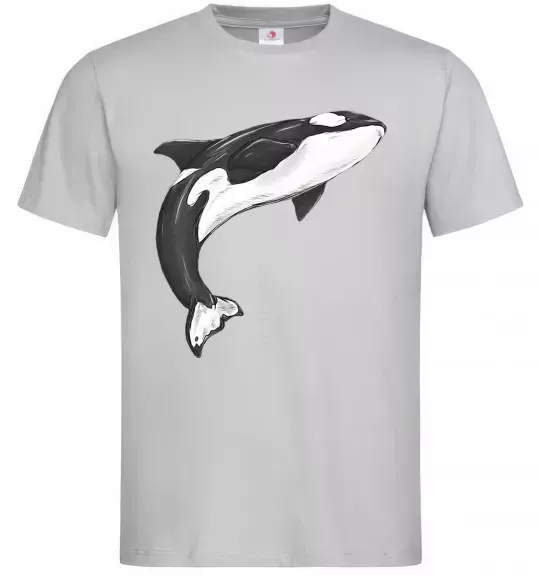 Мужская футболка Косатка малюнок Серый фото