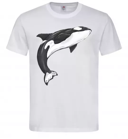 Мужская футболка Косатка малюнок Белый фото