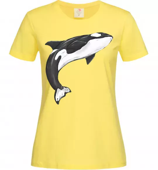 Женская футболка Косатка малюнок Лимонный фото