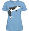 Женская футболка Косатка малюнок Голубой Женская футболка Косатка малюнок Голубой фото