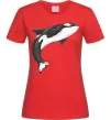 Женская футболка Косатка малюнок Красный Женская футболка Косатка малюнок Красный фото