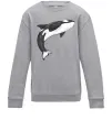 Детский Свитшот Косатка малюнок Серый меланж фото