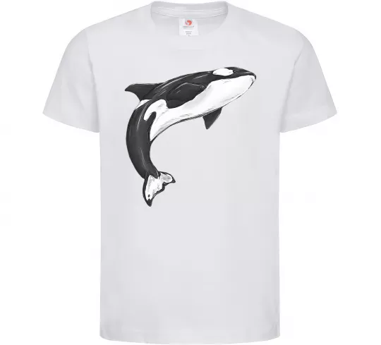 Детская футболка Косатка малюнок Белый фото