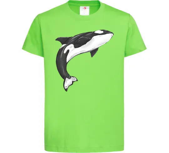 Детская футболка Косатка малюнок Лаймовый фото