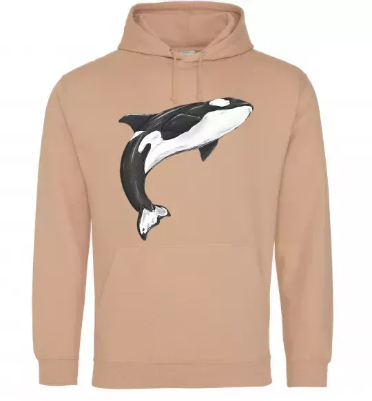 Мужская толстовка (худи) Косатка малюнок Песочный фото