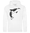 Жіноча толстовка (худі) Косатка малюнок Білий Жіноча толстовка (худі) Косатка малюнок Білий фото