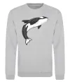 Свитшот Косатка малюнок Серый меланж Свитшот Косатка малюнок Серый меланж фото