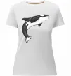 Женская премиум футболка Косатка малюнок Белый фото
