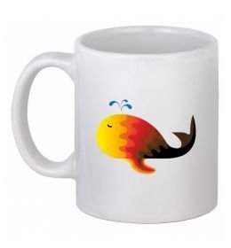 Чашка керамическая Кит градієнт помаранчевий