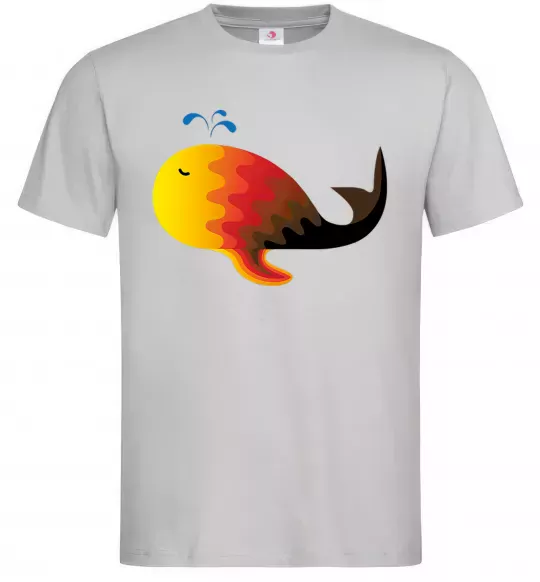 Чоловіча футболка Кит градієнт помаранчевий Сірий фото