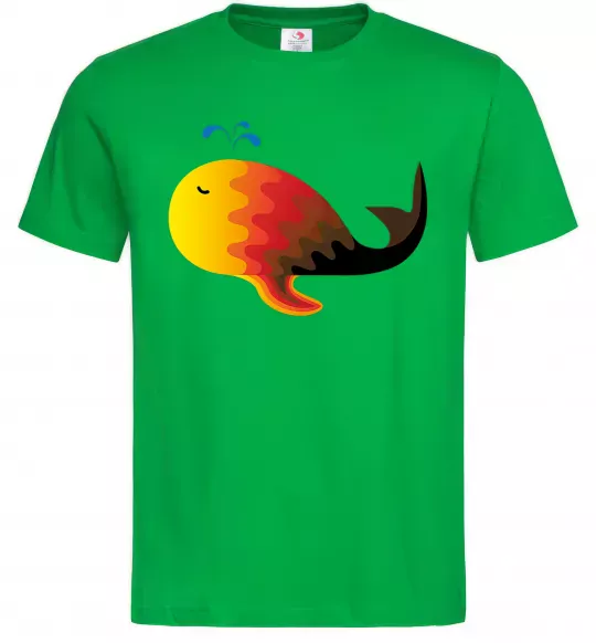 Чоловіча футболка Кит градієнт помаранчевий Зелений фото