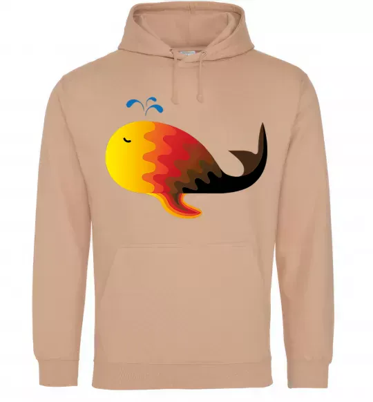 Чоловіча толстовка (худі) Кит градієнт помаранчевий Пісочний фото