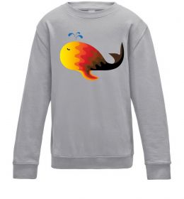 Дитячий світшот Кит градієнт помаранчевий Дитячий світшот Кит градієнт помаранчевий