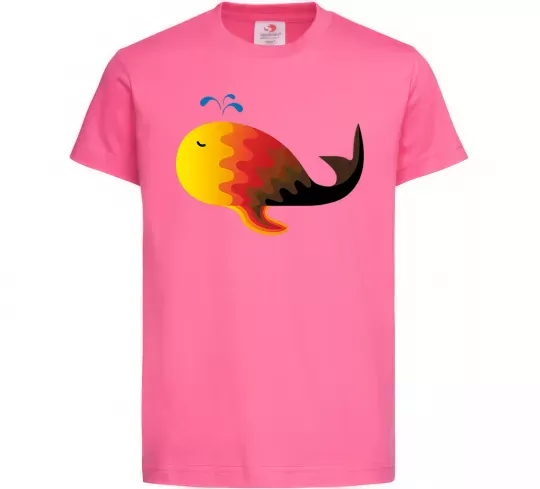 Дитяча футболка Кит градієнт помаранчевий Яскраво-рожевий фото