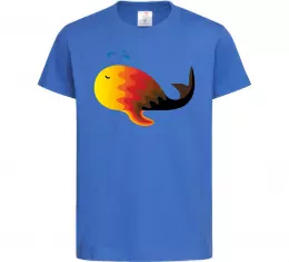 Детская футболка Кит градієнт помаранчевий Ярко-синий фото