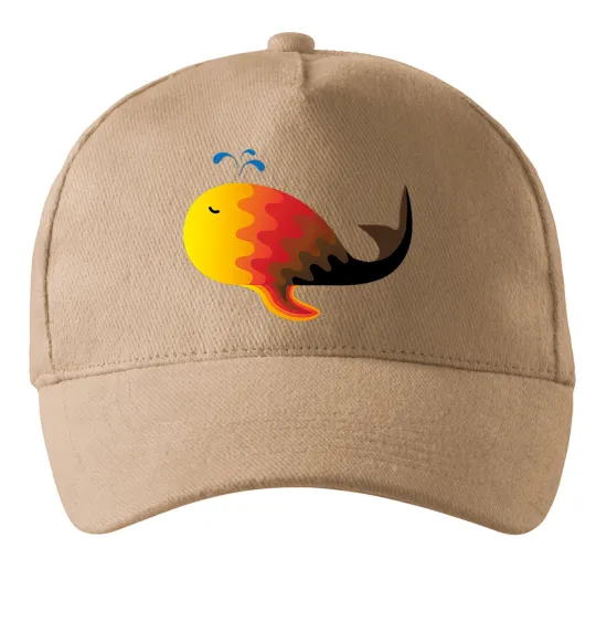 Кепка Кит градієнт помаранчевий Пісочний фото