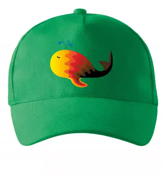 Кепка Кит градієнт помаранчевий Зеленый фото