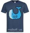 Мужская футболка Кит в пикселях Темно-синий фото