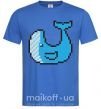 Мужская футболка Кит в пикселях Ярко-синий фото