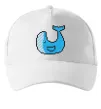 Кепка Кит в пікселях Білий фото