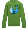 Детский Свитшот Кит в пікселях Лаймовый фото