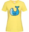 Жіноча футболка Кит в пікселях Лимонний фото