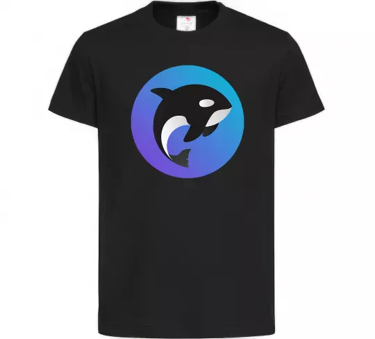 Детская футболка Косатка в колі Черный фото