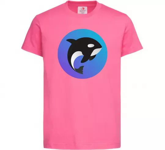 Детская футболка Косатка в колі Ярко-розовый фото