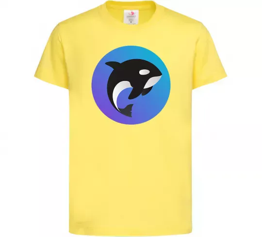 Детская футболка Косатка в колі Лимонный фото