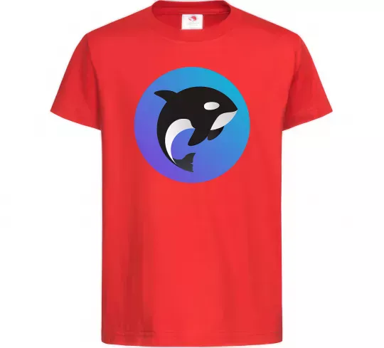 Детская футболка Косатка в колі Красный фото