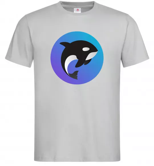 Чоловіча футболка Косатка в колі Сірий фото