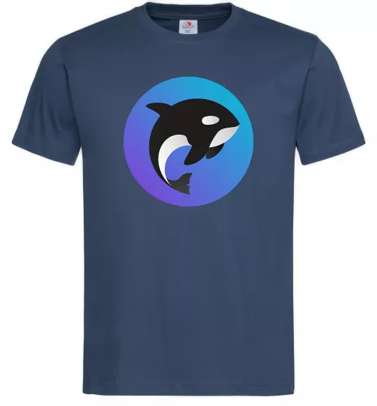 Чоловіча футболка Косатка в колі Темно-синій фото