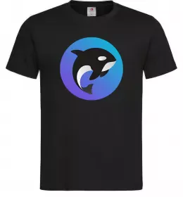 Мужская футболка Косатка в колі Черный фото