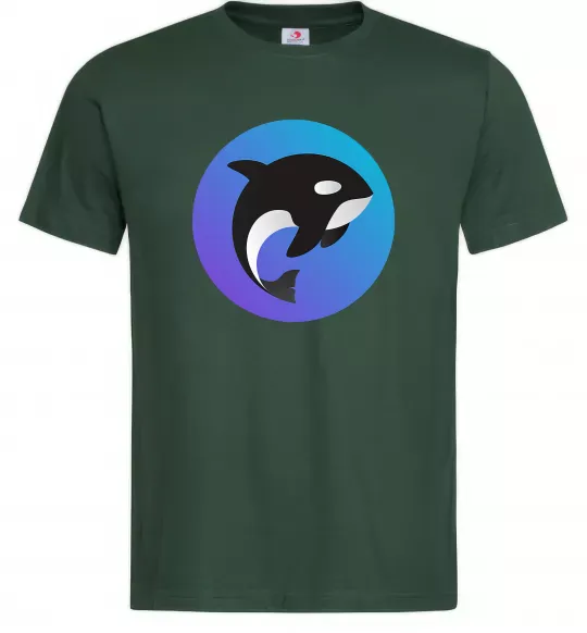 Чоловіча футболка Косатка в колі Темно-зелений фото