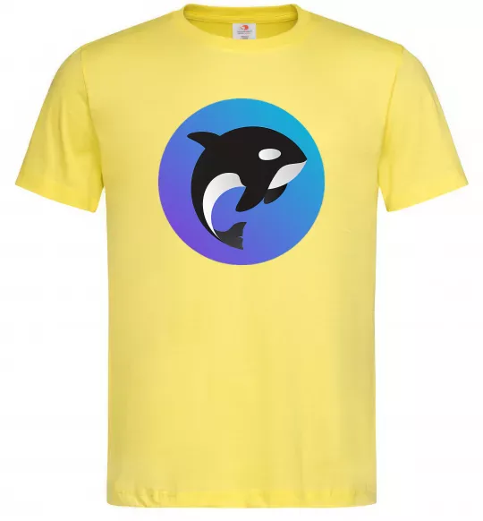 Чоловіча футболка Косатка в колі Лимонний фото