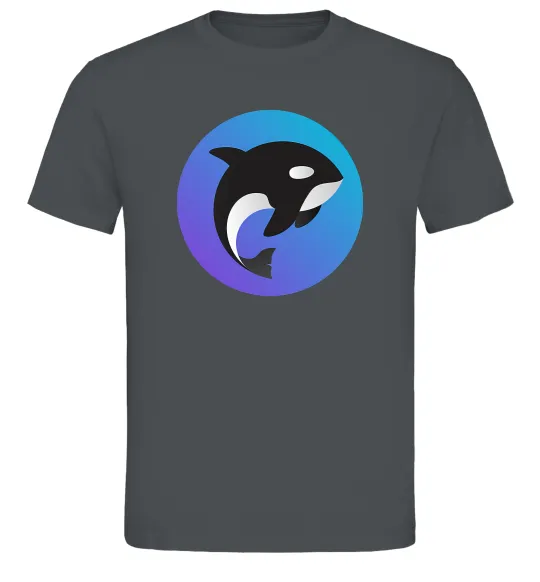 Чоловіча футболка Косатка в колі Графіт фото