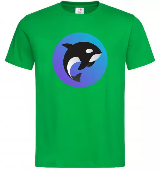 Чоловіча футболка Косатка в колі Зелений фото