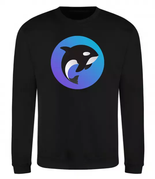 Свитшот Косатка в колі Черный фото