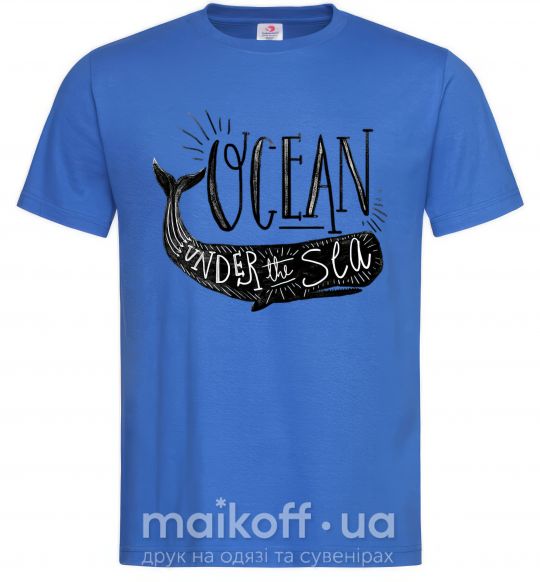 Чоловіча футболка Under the sea Яскраво-синій фото