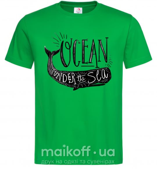 Мужская футболка Under the sea Зеленый фото
