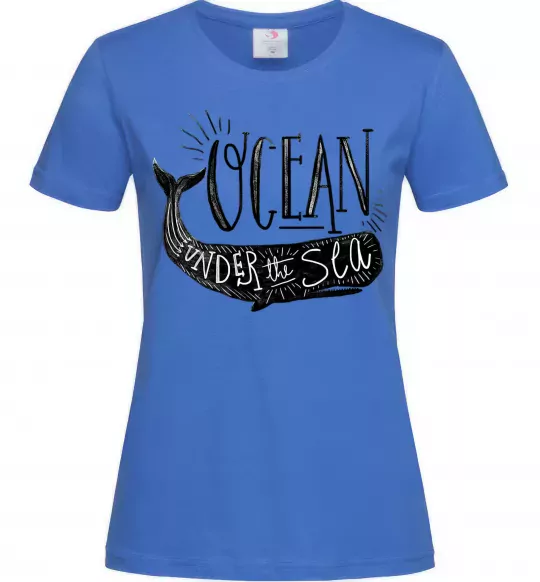 Женская футболка Under the sea Ярко-синий фото