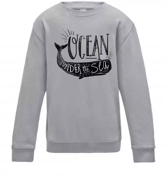Детский Свитшот Under the sea Серый меланж фото