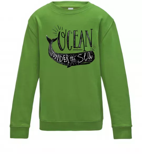 Детский Свитшот Under the sea Лаймовый фото