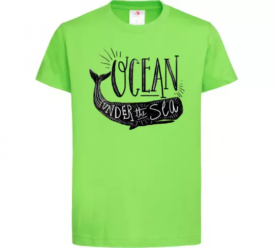 Дитяча футболка Under the sea Лаймовий фото