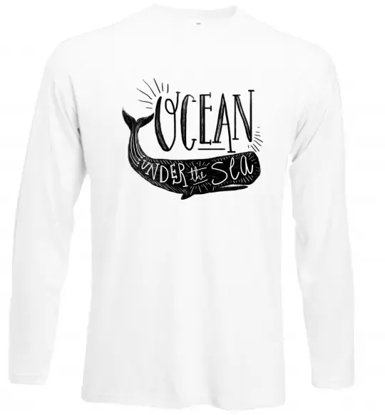 Лонгслив Under the sea Белый фото