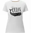Женская премиум футболка Under the sea Белый фото