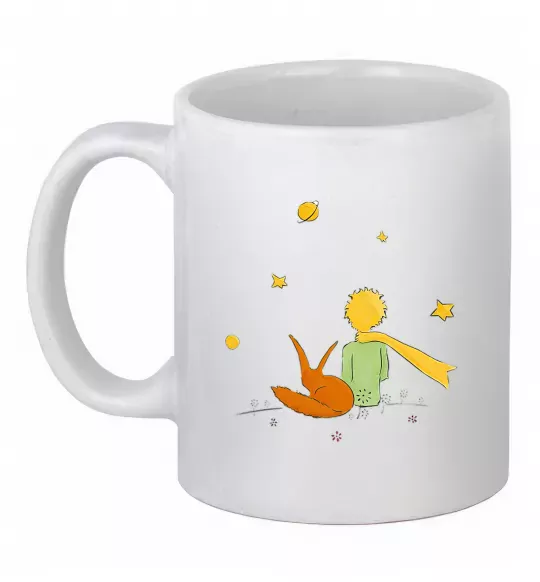 Чашка керамическая Маленький принц Белый фото