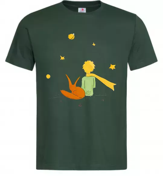 Чоловіча футболка Маленький принц Темно-зелений фото