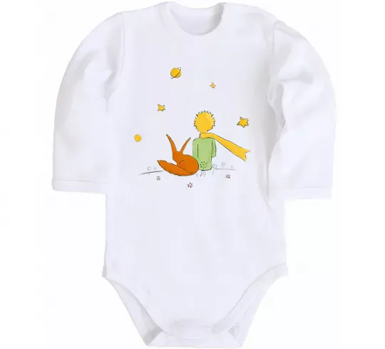 Детский боди Маленький принц Белый фото